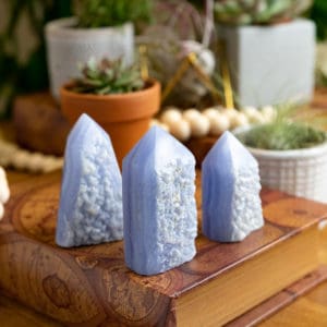 BLUE LACE AGATE CRYSTAL TOWERS