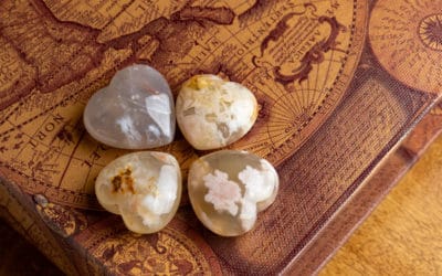 FLOWER AGATE HEARTS