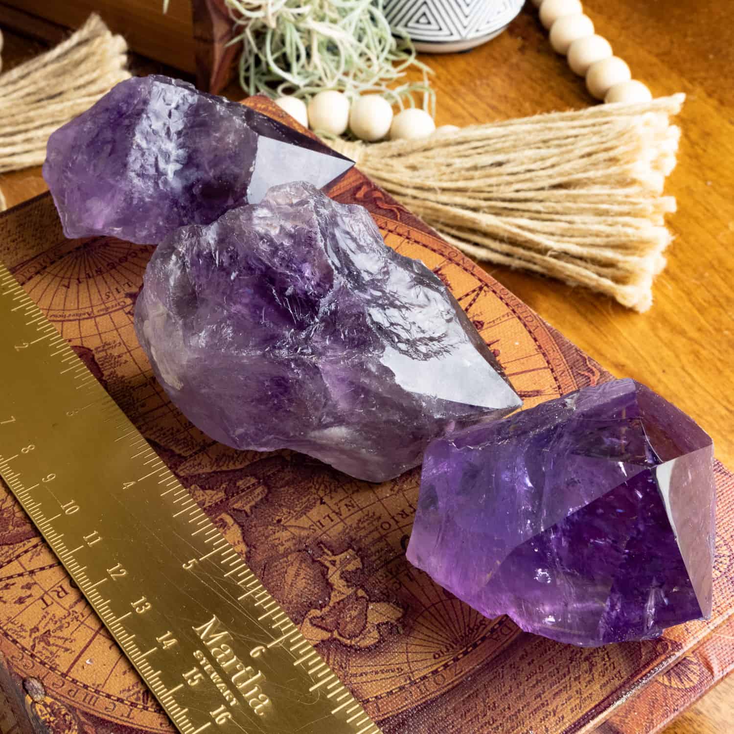 PURPLE AMETHYST ROUGH POLISHED POINTS - The Crystal Apothecary Co