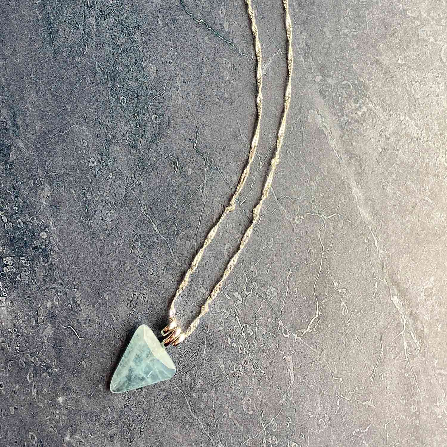 Raw Aquamarine Y Necklace – jenkahnjewelry