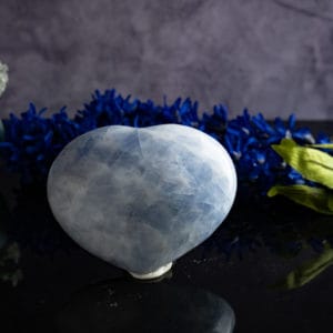 BLUE CALCITE CRYSTAL HEARTS
