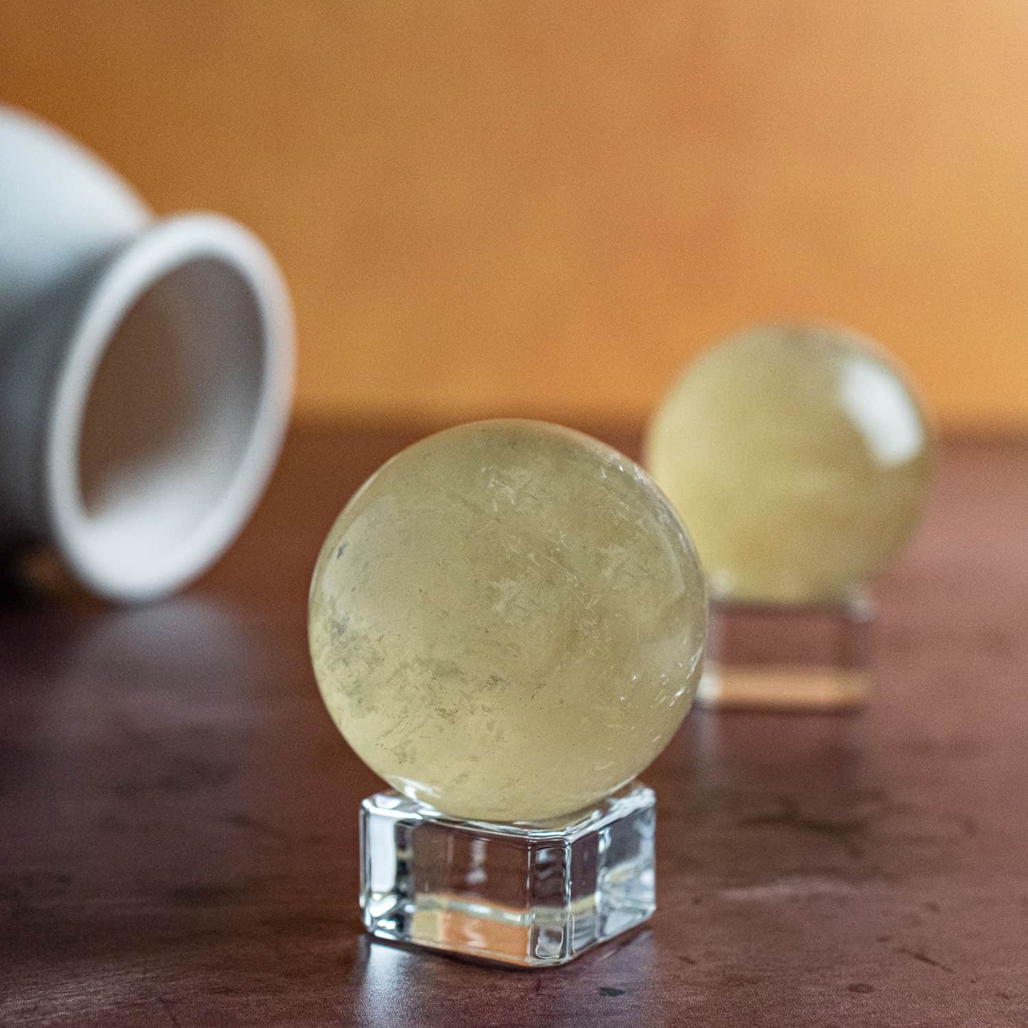 Honey Calcite Spheres The Crystal Apothecary Co