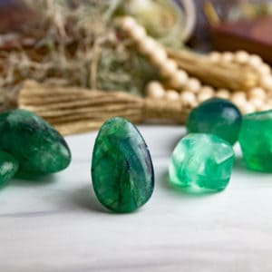 GREEN FLUORITE CRYSTAL FREE FORMS