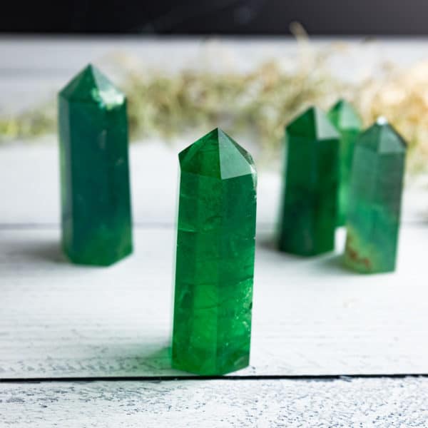 GREEN FLUORITE CRYSTAL TOWERS