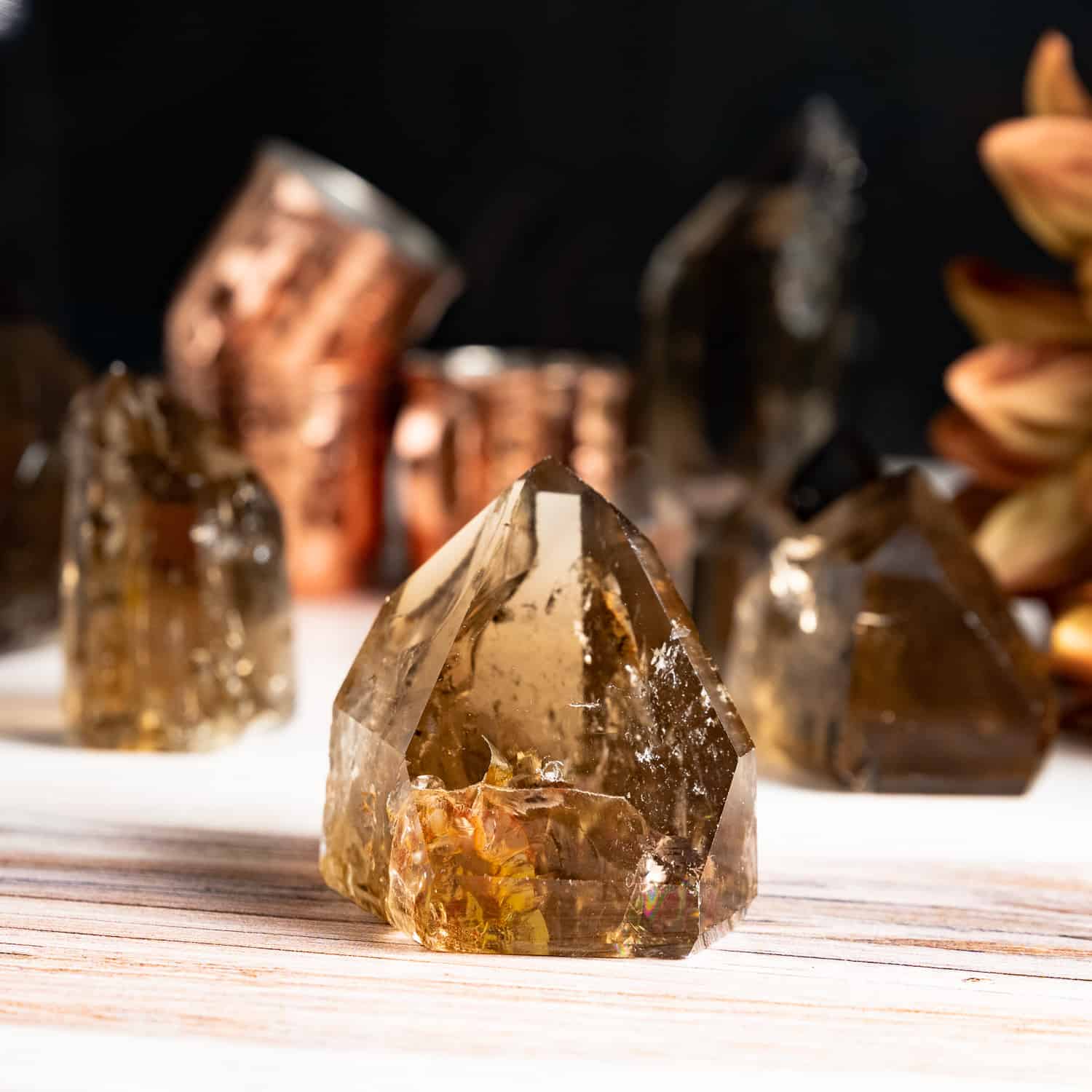 SMOKEY QUARTZ WIDE TOWERS - The Crystal Apothecary Co