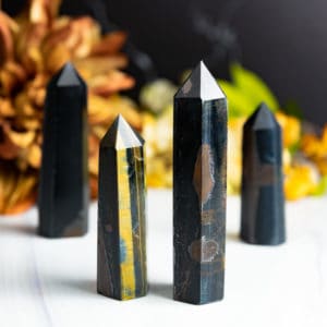 MIXED COLOR TIGERS EYE CRYSTAL TOWERS